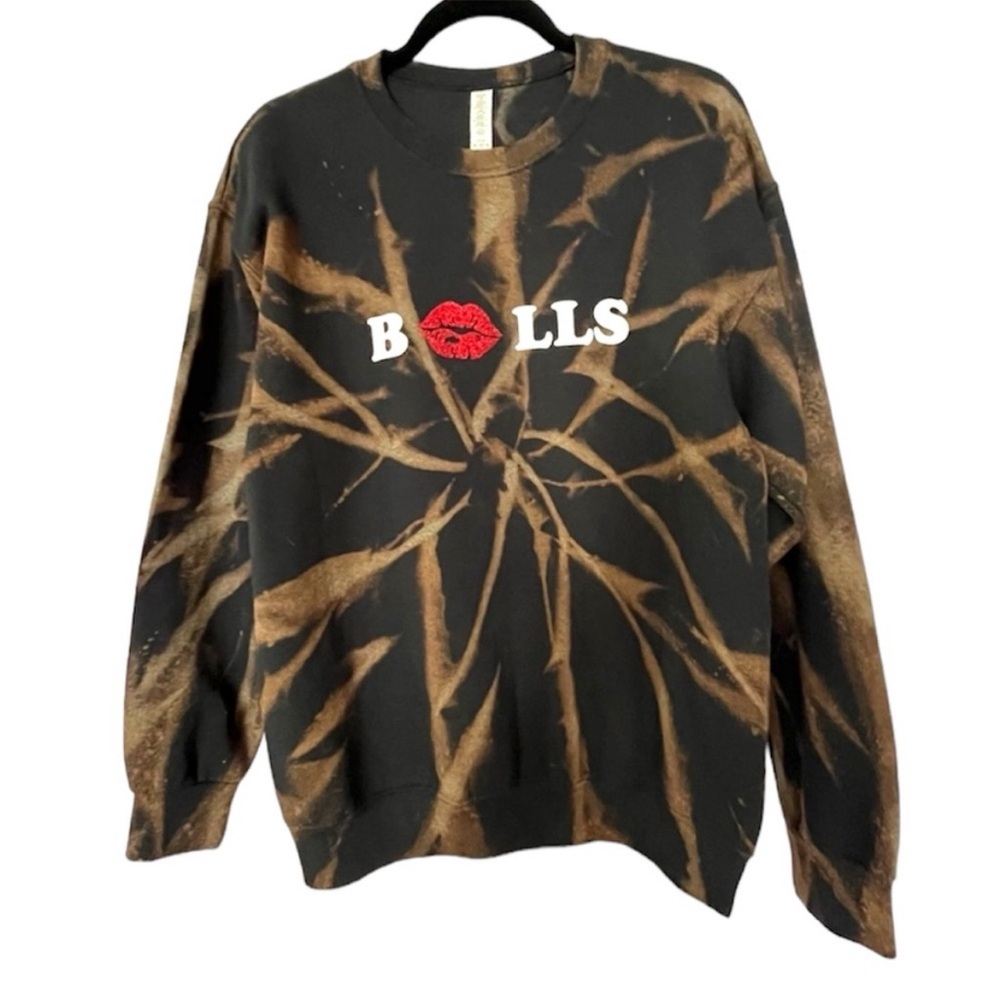 Buffalo Bills bleached glitter lip sweatshirt